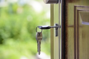 key in front door